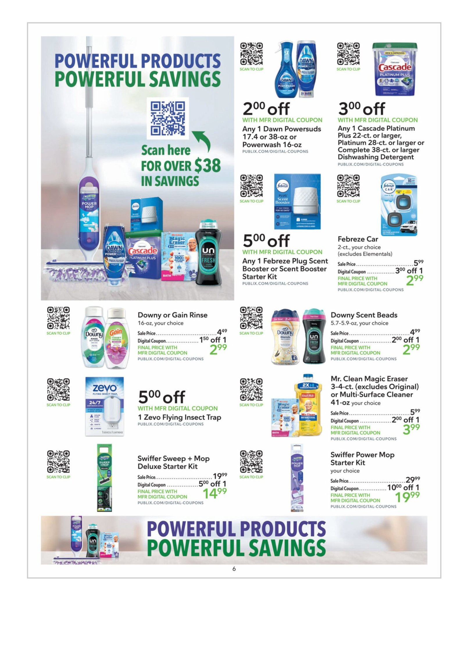 Page 6 of weekly ad with deals and promotions on powerful products
