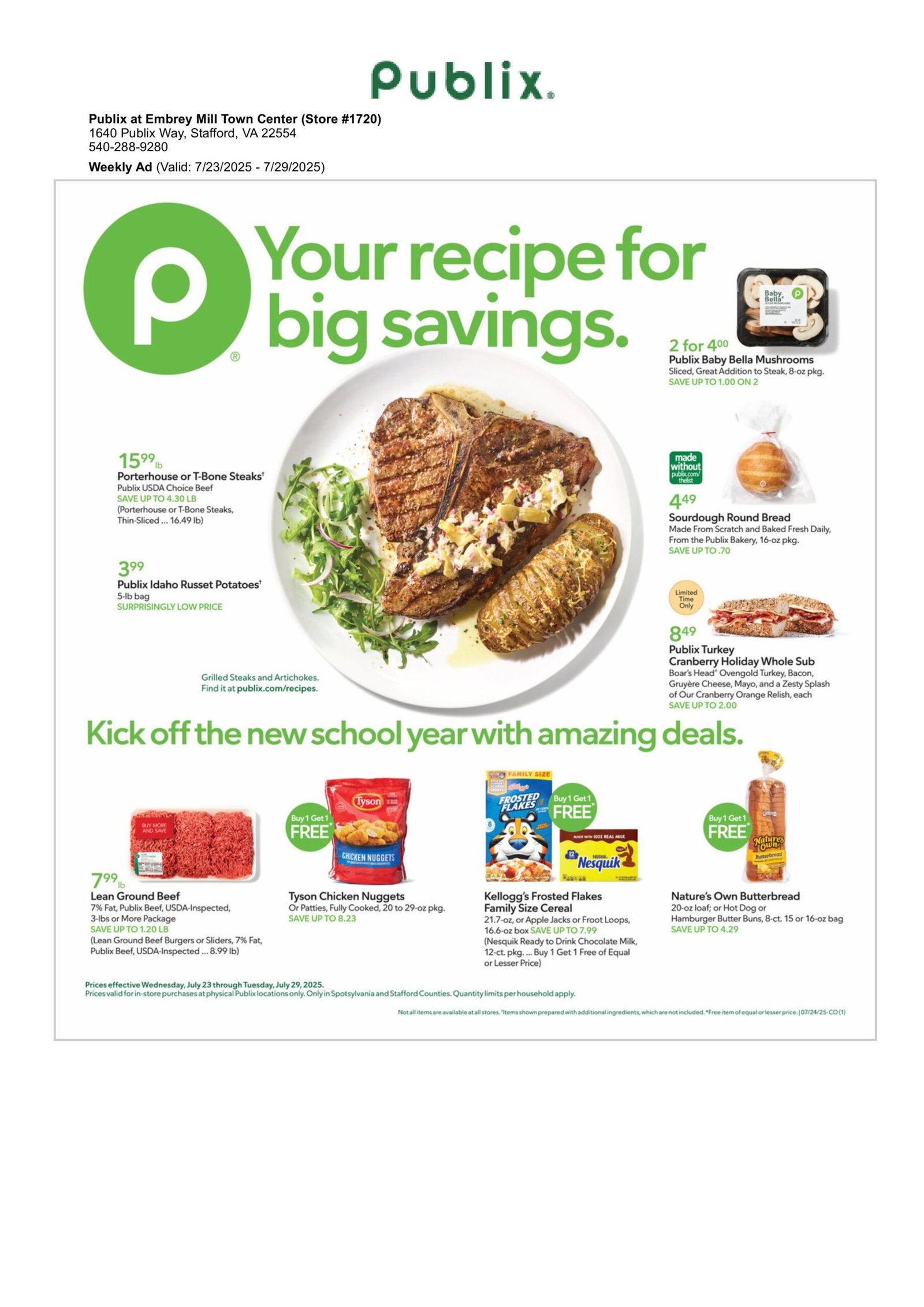Publix weekly ad 7/23/2025 - 7/29/2025 page 1