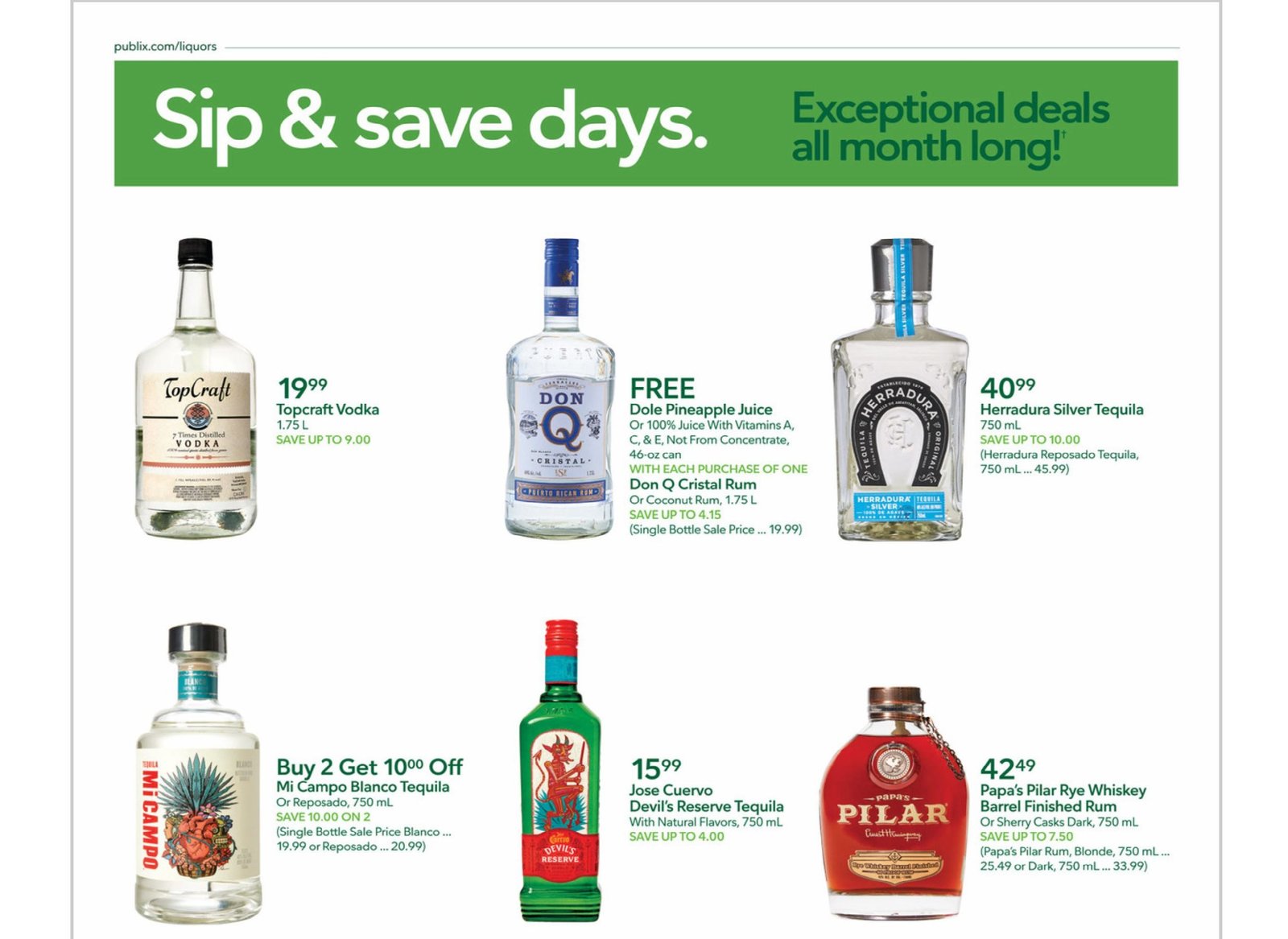 Publix weekly ad liquor deals
